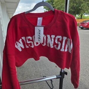 Zovah Red Wisconsin Women's Crew Neck Sweater